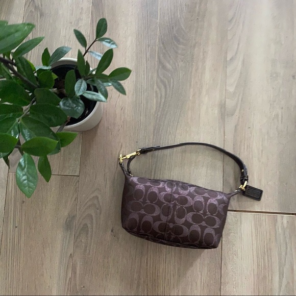 Coach Handbags - Coach Wine & Glimmer Classic Mini Purse with Studs